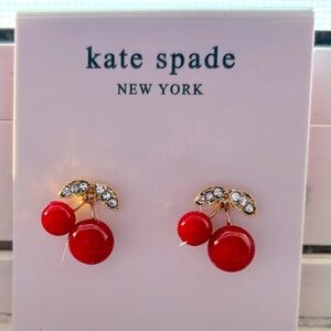 KATE SPADE ♠️ NEW YORK small cherry pavé stud earrings